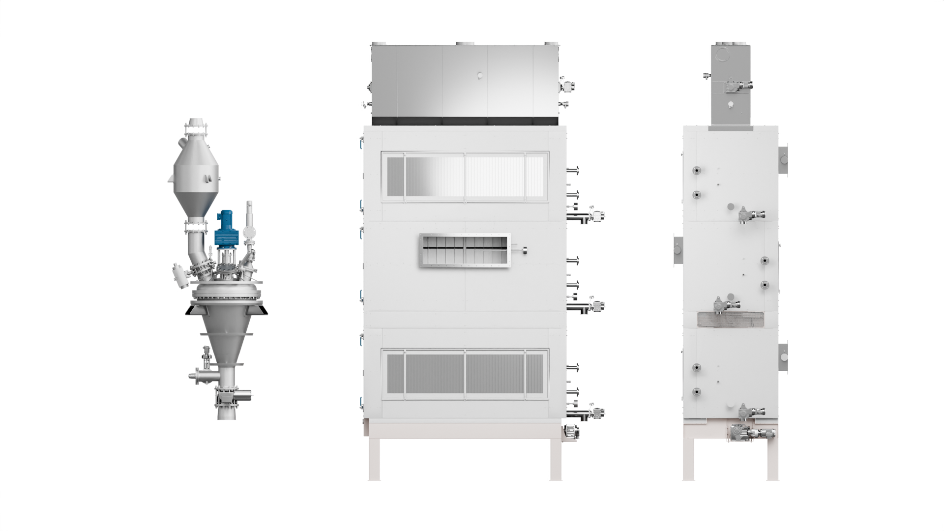 MDB Microbatch DeBacterizer / CCS Continuous Conditioner Shaft 3d rendering of MDB Microbatch DeBacterizer / CCS Continuous Conditioner Shaft