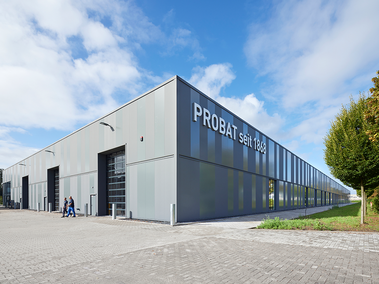 Large gray building with PROBAT logo