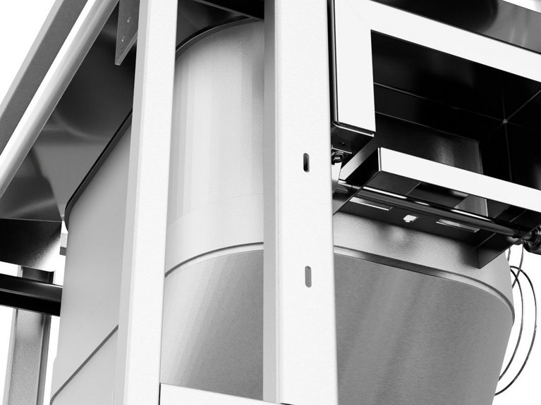 3d rendering side view of M205 Cooker/Coater Series