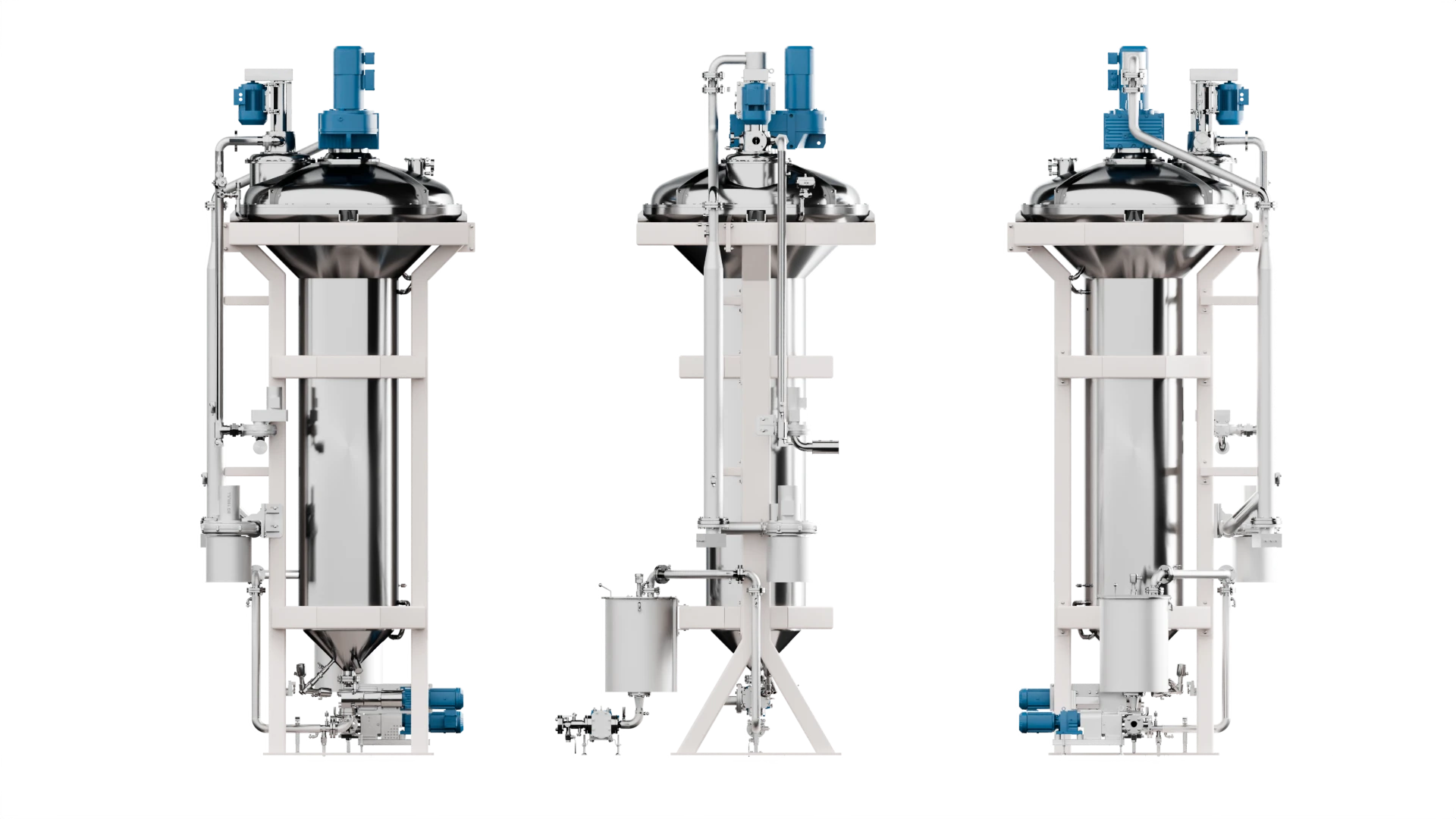 TFC Thin Film evaporator Compound 3rd rendering side view of a TFC Thin Film evaporator Compound