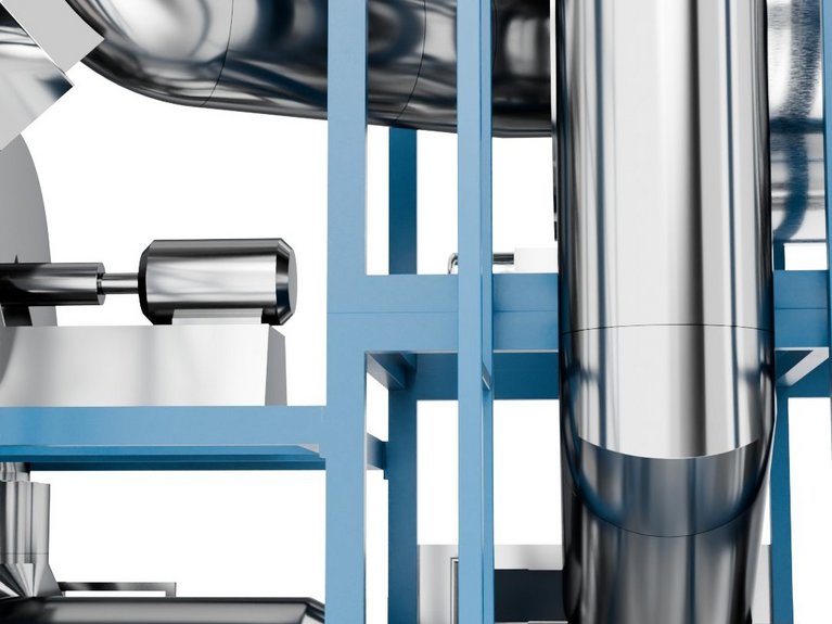 3d rendering side view of CCD Continuous Conditioner Drum
