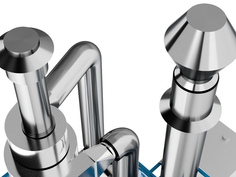 3d rendering side view of CCD Continuous Conditioner Drum