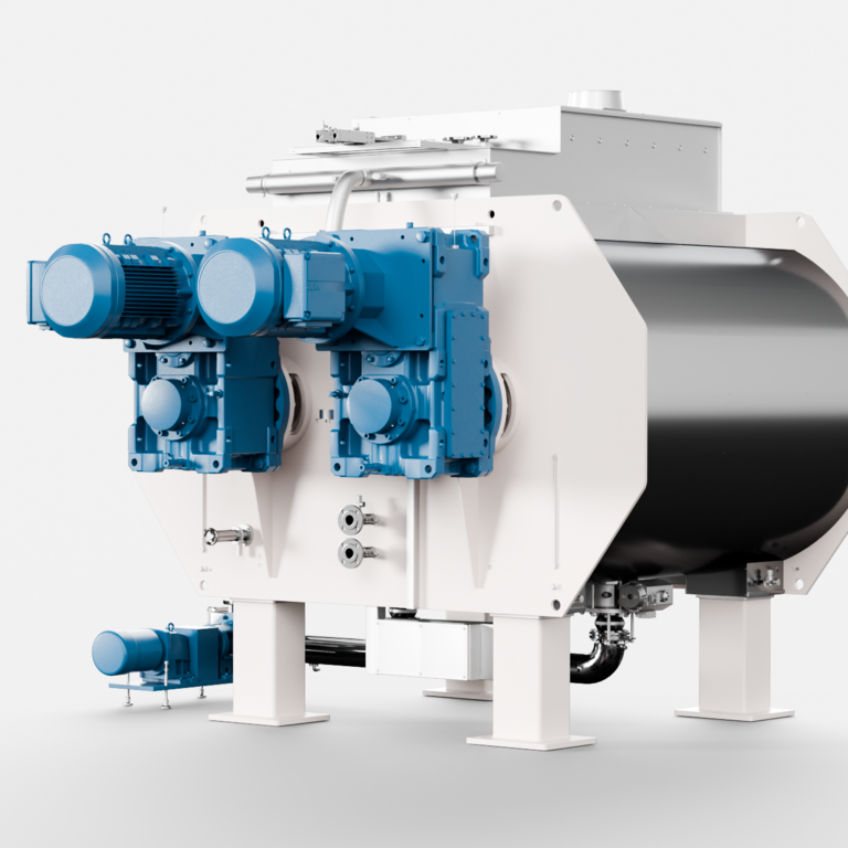 BCD Batch Conche Double shaft 3d rendering side view of a BCD Batch Conche Double shaft