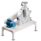 UM universal mill for industrial grinding and particle size reduction, featuring a compact milling unit and motor drive
