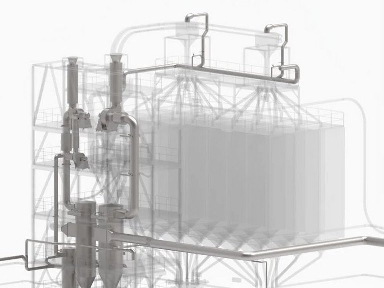 image of dust extraction within a plant