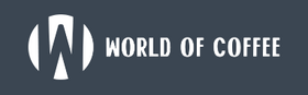 Logo of the World Of Coffee Exhibition. The Logo of the World Of Coffee Exhibition is shown.