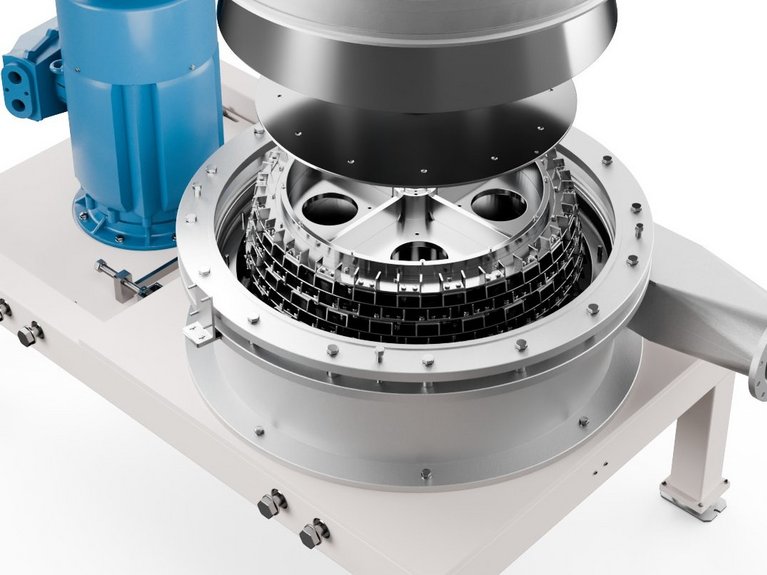 Gap Mill for grinding cocoa, nut and sugar 3d rendering of Gap Mill