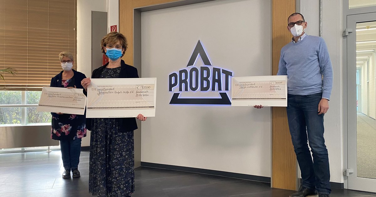 Probat Germany PROBAT employees donate for humanitarian purposes - PROBAT Group
