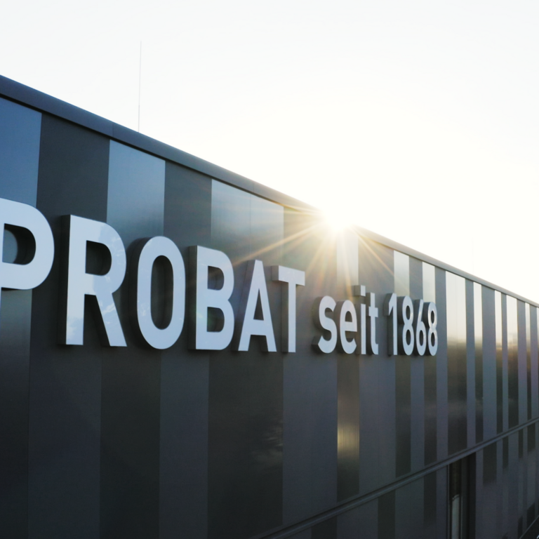 PROBAT lettering on factory - Probat, since 1868 Probat since 1868 written on factory