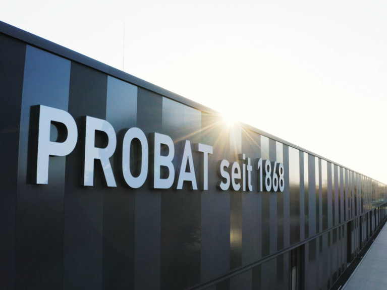 Probat since 1868 written on factory
