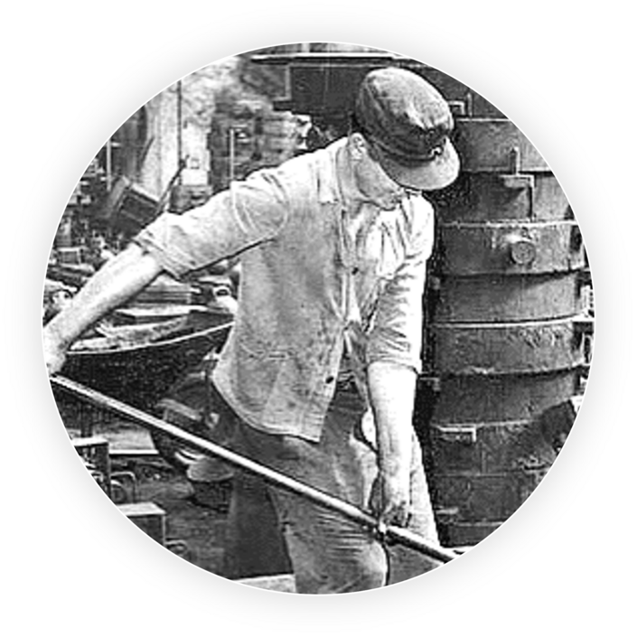 Young men working on a construction side