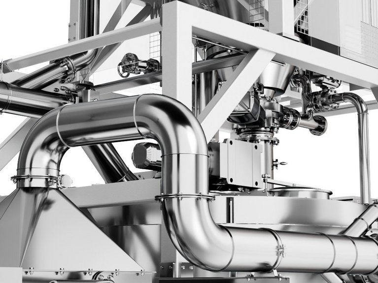 3d rendering side view of CCL Continuous Conditioner Louver / BDB Batch DeBacterizer
